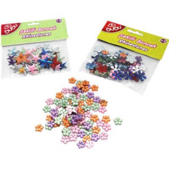 BU-BU 00084 ŞEKİLLİ BONCUK 25Lİ SET
