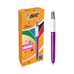 BİC 4 COLOURS TÜKENMEZ KALEM SHINE MOR GÖVDE 951351/982876