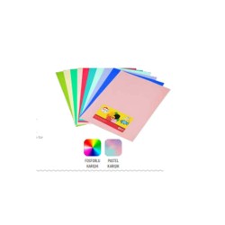 MİLEO 1717 FOTOKOPİ KAĞIDI A4 80GR 50Lİ PASTEL+FOSFORLU 10 RENK