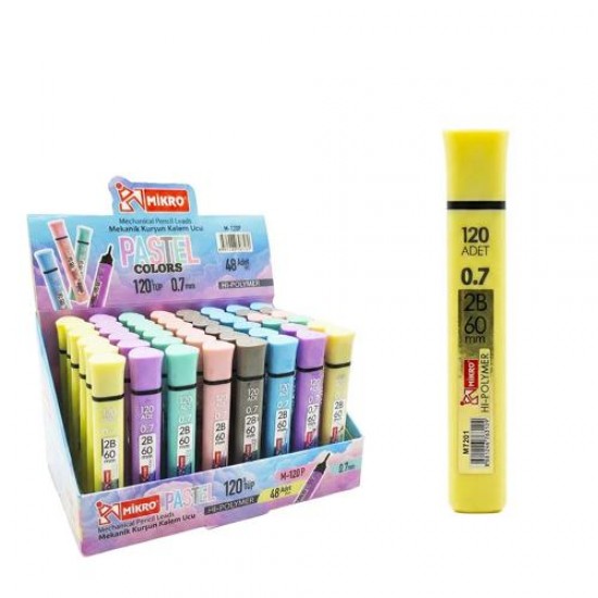 MİKRO M120P-48 60MM MİN 07MM 120Lİ PASTEL 48Lİ STN