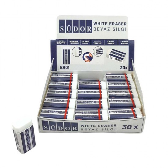 SÜDOR ER01 BEYAZ SİLGİ 30LU KT
