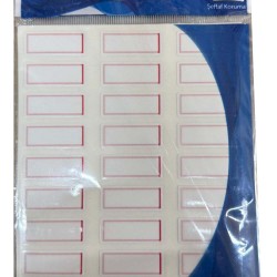 TANEX TNX-702 ŞEFFAF KORUMALI ETİKET 12X30 KIRMIZI