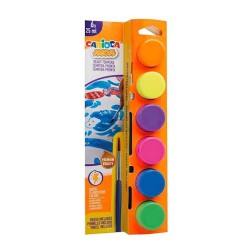 CARİOCA 40486 TEMPERA BOYA FOSFORLU SÜPER YIKANABİLİR 25MLX6 RENK