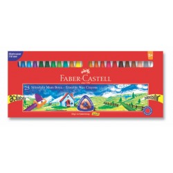 FABER SİLİNEBİLİR WAX CRAYON PASTEL 25Lİ 122725