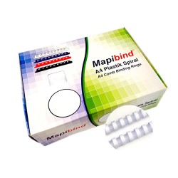 MAPİ 201 19 00 PLASTİK SPİRAL 19MM BEYAZ 100LÜ