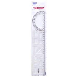 YILDIZLAR KOD:006 CETVEL GEOMETRİK ŞABLON 30CM