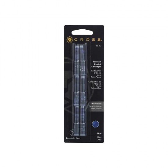 CROSS 8920 DOLMAKALEM KARTUŞU MAVİ 6LI