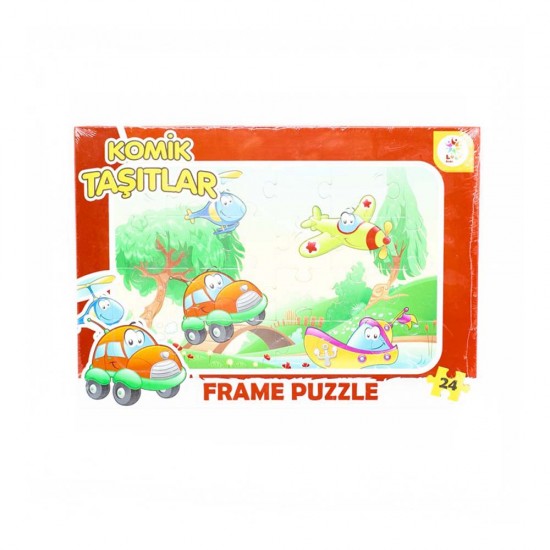 UTKU LAÇO LCFRM 002 FRAME PUZZLE 24PRÇ KOMİK TAŞITLAR
