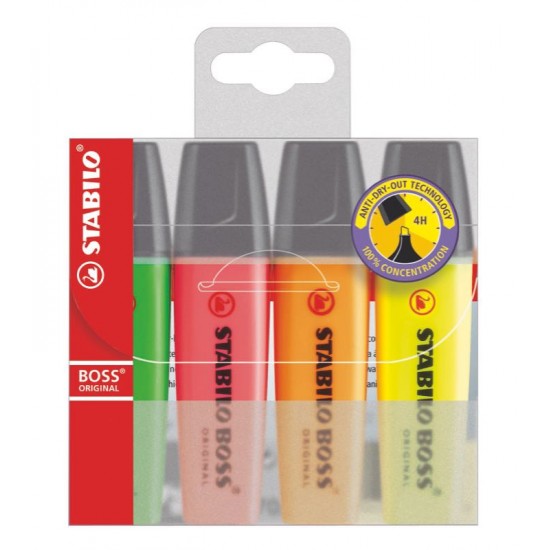 STABİLO BOSS FOSFORLU KALEM 70-04 4LÜ SET