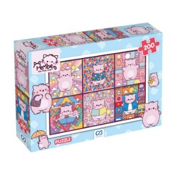 CA 5338 PUZZLE 200 PRÇ PEMBE KEDİ