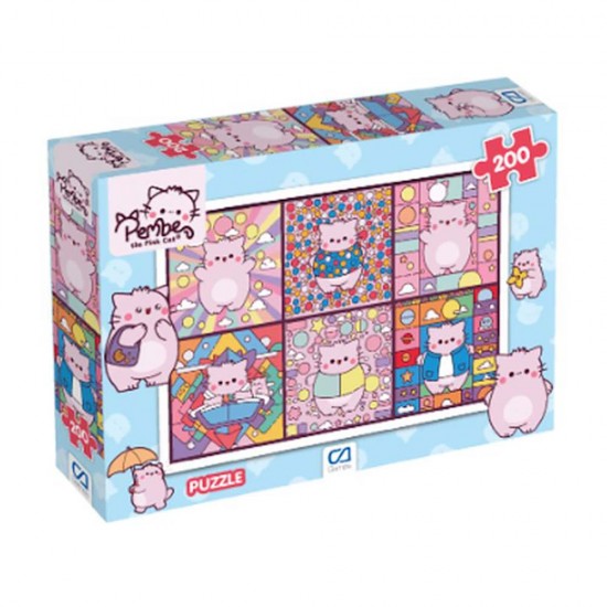 CA 5338 PUZZLE 200 PRÇ PEMBE KEDİ