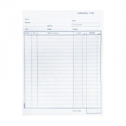 DİLMAN 4201 SİPARİŞ FİŞİ 2X50 2 NÜSHA OTOKOPİLİ