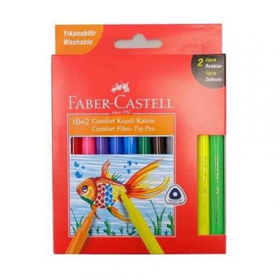 FABER KEÇELİ KALEM COMFORT NEON 10+2 HEDİYE 155133