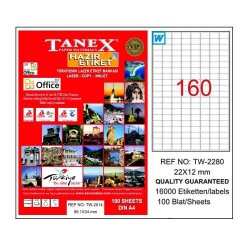 TANEX TW-2280 LAZER ETİKET 22X12MM
