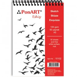 PONART PHM10-102 ESKİZ BLOK 100GR A5 50YP