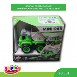YUPLAY YU231 SÖK-TAK ŞEHİR ARAÇLARI HAFRİYAT KAMYONU YEŞİL SERİ