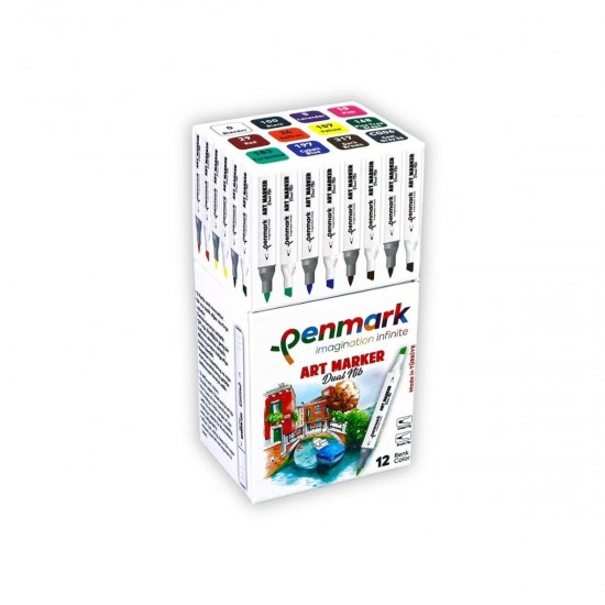 PENMARK HS-9000-12 MARKÖR ART BRUSH KALEM 12Lİ