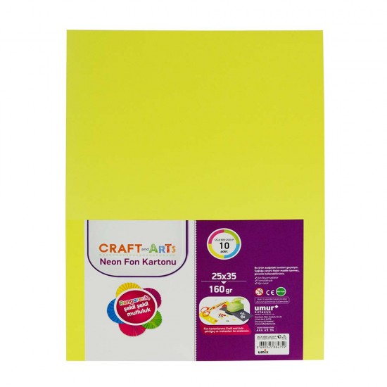 UMUR UCA-800 FON KARTON 160GR 25X35 NEON 10LU