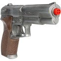 MEGA GON000451 POLİCE PİSTOL METAL 8 SHOTS OLD SILVER
