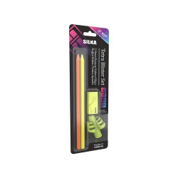SİLKA ART-643 2Lİ NEON KALEM+1 KÜÇÜK BOY NEON SİLGİ+1 NEON DOĞRU KALEM TUTMA APARATI