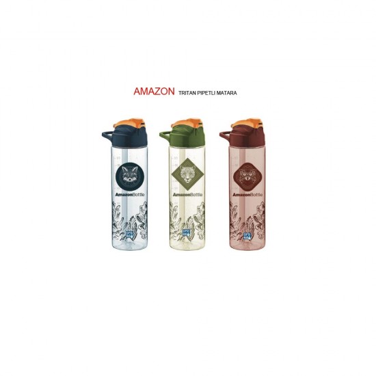 GIPTA 7501 AMAZON TRİTAN PİPETLİ MATARA 630ML