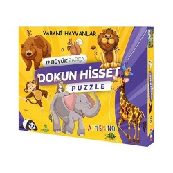 ARTENİNO DOKUN HİSSET JUMBO PUZZLE YABANİ HAYVANLARI 12 PRÇ