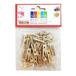 SÜDOR BS129 AHŞAP MANDAL BÜYÜK 3.5CM NATURAL 20Lİ