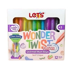LETS L03012 MUM BOYA ÇEVİRMELİ MİNİ PASTEL 12 RENK WONDER TWİST