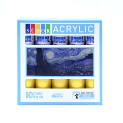 SÜDOR SD100-01 AKRİLİK BOYA 40ML ŞİŞE LİMON SARI