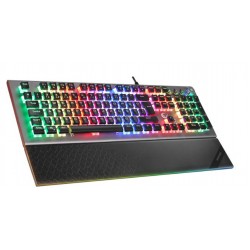 Rampage KB-R101 IMPRESSIVE Gri-Siyah USB RGB Aydınlatmalı İnce Tasarım Red Switch Oyuncu Klavyesi