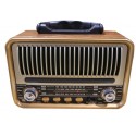 Everton Rt-769  Bluetooth Fm-Usb-Tf-Aux Solarlı,Led Işıklı  Şarjlı Nostaljik Radyo