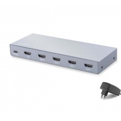 HADRON HDX1429 HDMI Splitter EDID 4K 60 Hz 1 Giriş 4 Çıkış Gri