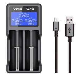 Xtar VC2 Evrensel Li-Ion Pil Şarj Cihazı – 2 Yuvalı