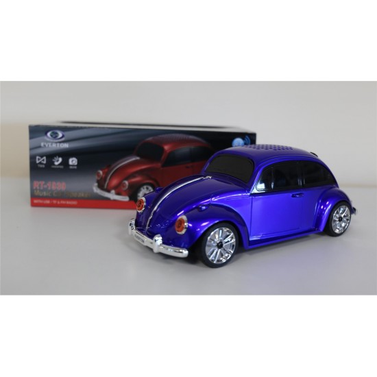 EVERTON RT-1939 Lacivert  Arabalı  Bluetooth Fm-Usb-Tf-Aux Şarjlı Nostaljik Radyo