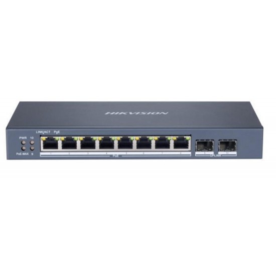 Hikvision DS-3E1510P-SI 8 Port 10-100-1000 Mbps Gigabit Akıllı Yönetilebilir PoE Switch