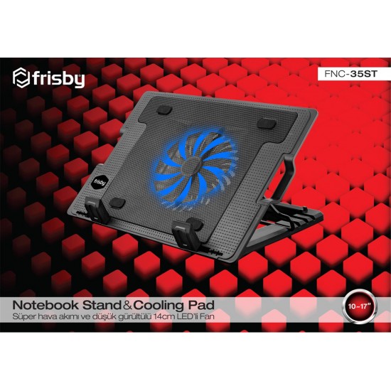 Frisby FNC-35ST Standlı Notebook Soğutucu 1 Port Usb 10- 17 boyutunda notebooklar için uygundur