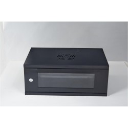 Racksan SE-6407S 7U Duvar Tipi Kabinet (350-530-400) Raf+Fan+Priz