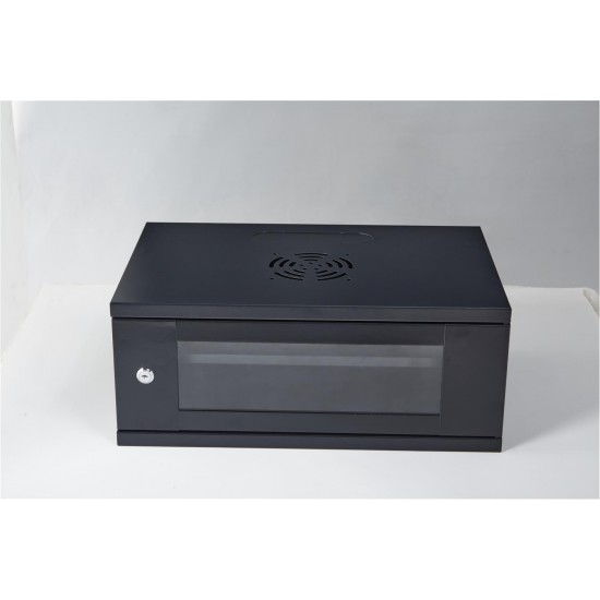 Racksan SE-6407S 7U Duvar Tipi Kabinet (350-530-400) Raf+Fan+Priz