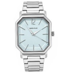 Swiss Plus Man Watch Basic Seri Model-11 ST3507AGS Max Plus Light Blue-Silver(Kol Saati)