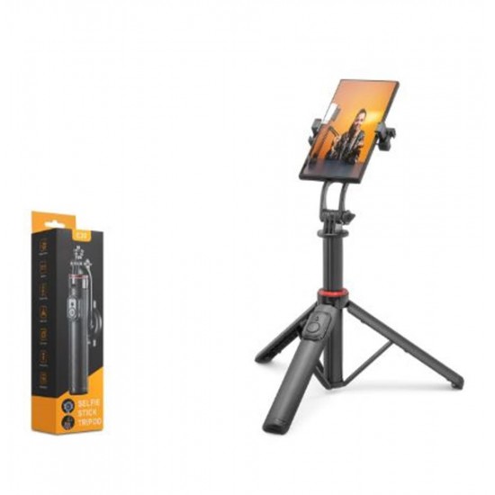 NODAR ND1047 Telefon Tripodu ve Selfie Çubuğu Seti Manyetik Bluetooth Kumandalı 130 cm - Siyah