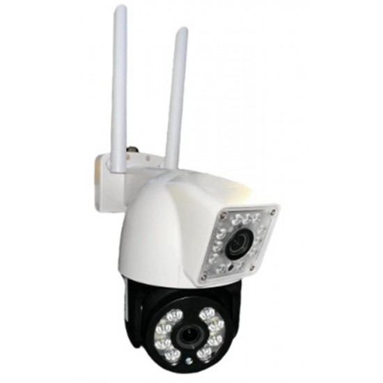 OKam O-Kam 3011 Çift Kameralı Full HD 4 MP Gece Görüşlü IP Wi-Fi PTZ Güvenlik Kamerası
