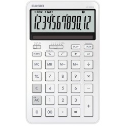 Casio JW-200DQ-WE 12 Hane İpeksi Beyaz Masa Üstü Hesap Makinesi