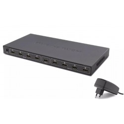 Hadron Hdx1332 8 port Hdmi Splitter 1.4V 1080P 4K 1-In 8-Out Siyah