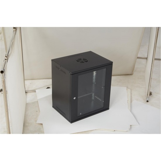 Racksan SE-6412S 12U Duvar Tipi Kabinet (600-530-400) Raf+Fan+Priz