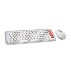 Logitech Pop Icon Combo 920-013076 Beyaz Kablosuz Klavye Mouse Seti