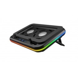 Rampage S55 Angel Siyah 5 Mod RGB 120-120mm 2 Fanlı 14-17 Led Ekranlı Notebook Soğutucu Stand