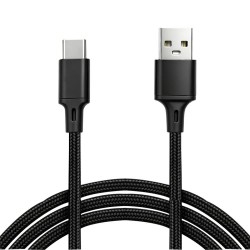 Vcom CU252 Type-C to USB 3m 15W (5V-3A) Örgülü Şarj Kablosu