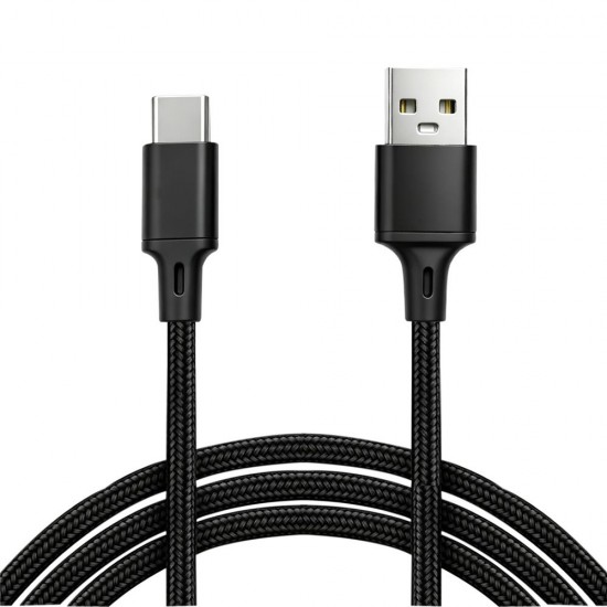 Vcom CU252 Type-C to USB 3m 15W (5V-3A) Örgülü Şarj Kablosu