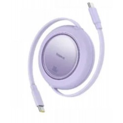 Baseus P10364500213-00 Free2 Pull Mini Kablolu USB-C 100W 2M Mor Şarj Kablosu