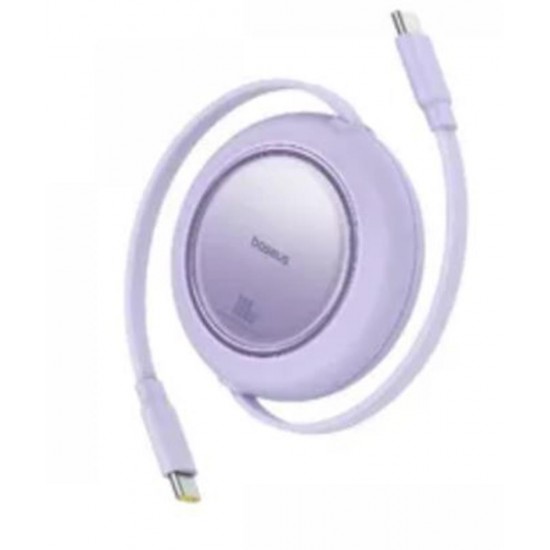 Baseus P10364500213-00 Free2 Pull Mini Kablolu USB-C 100W 2M Mor Şarj Kablosu